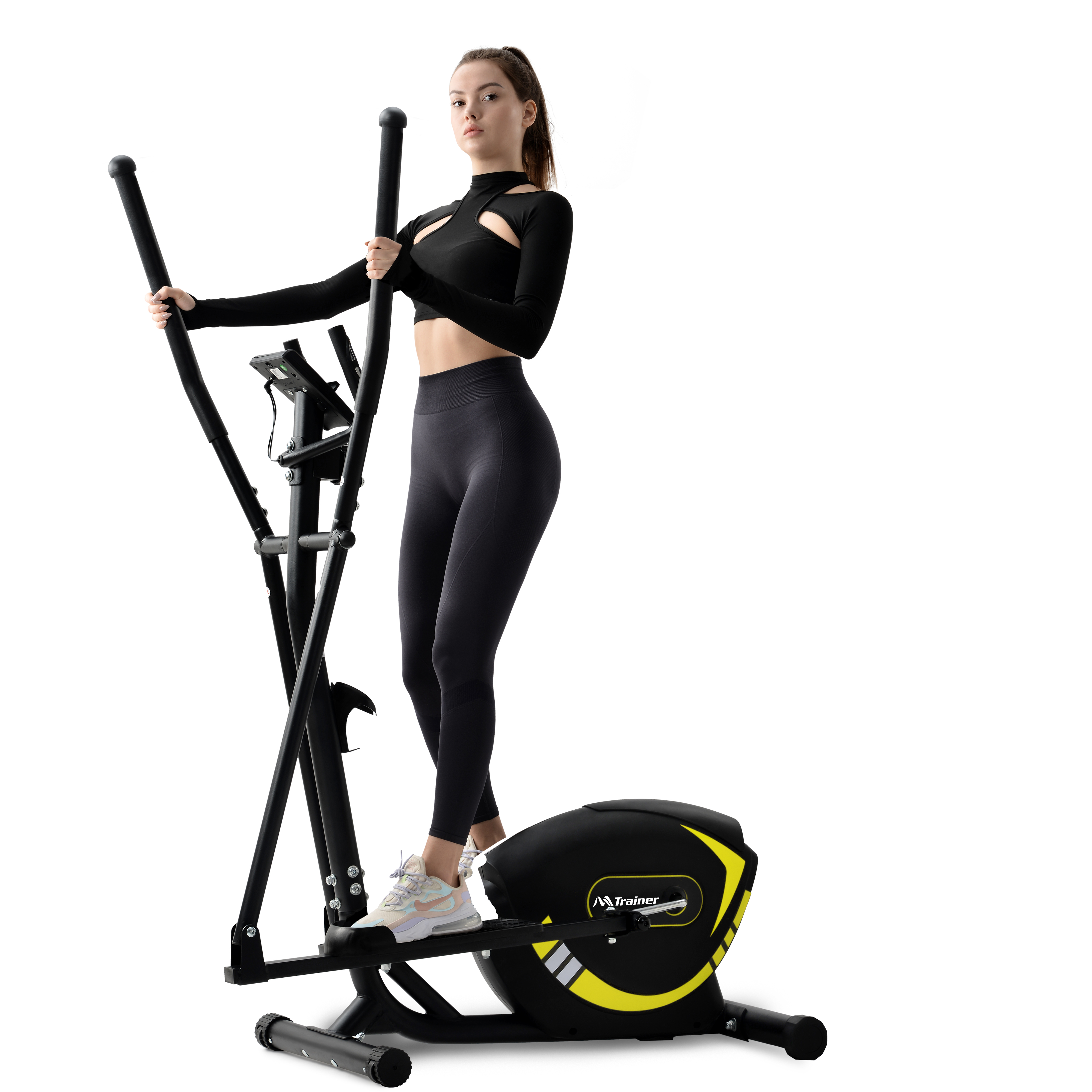 GO Elliptical Trainer Machine Upright Exercise Bike with 8-Level Magnetic Resistance for Home Gym Cardio Workout