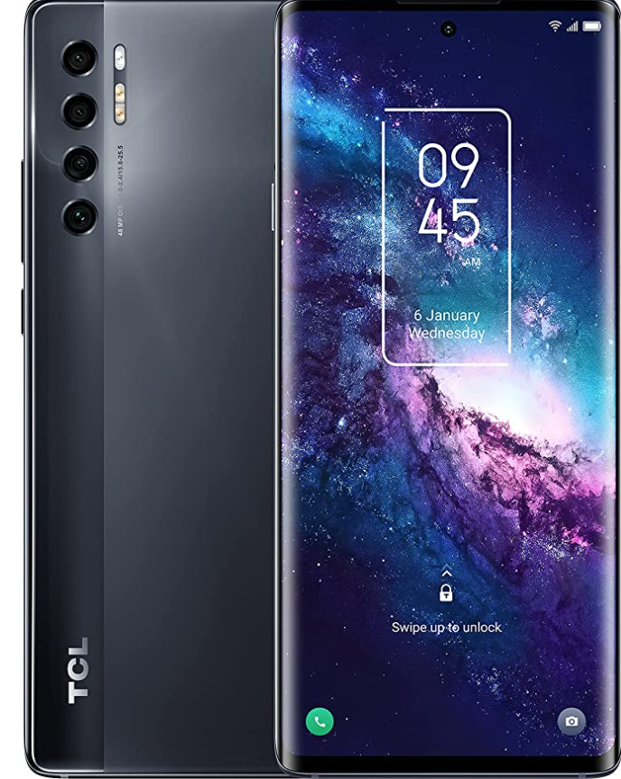 TCL 20 Pro 5G Unlocked Smartphone with 6.67” AMOLED FHD+ Display, 48MP OIS Quad Camera, 6GB+256GB, 4500mAh Battery, US 5G Verizon Cellphone, Moondust Gray (Does not Support Sprint/AT&T 5G)