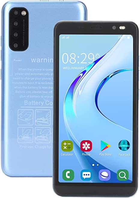 GOWENIC Rino4 Pro Unlocked Smartphones, 5.45 Inch HD Screen Cell Phone, 2GB RAM 32GB ROM Cell Phones Unlocked, for Android Dual SIM Dual Standby Smartphone with Face Recognition(Blue)