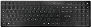 CHERRY KW 9100 Slim Wireless Keyboard Rechargeable with SX Scissor Mechanism, Silent keystroke Quiet Typing with Thin Design for Work or Home Office.