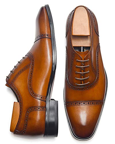 Alipasinm Men's Dress Shoes Oxford Formal Modern Leather Shoes for Men